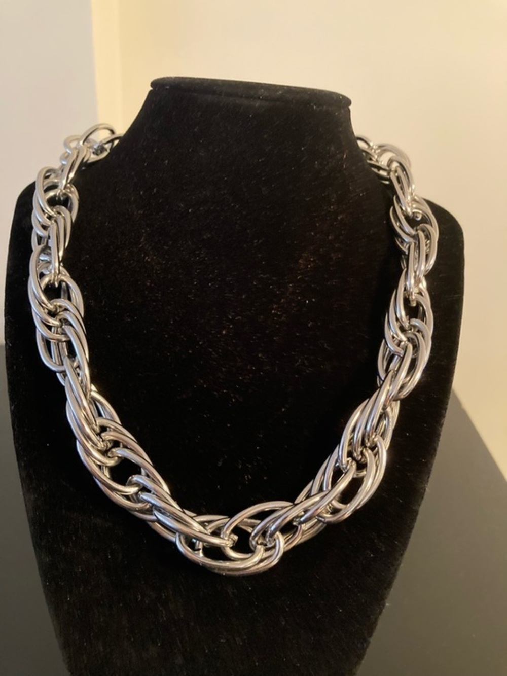 Express Silver-Tone Chunky Rope Chain Necklace